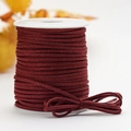 DIY Christmas bouquet burgundy faux suede cord wrap on white spool roll 2.5mm - Korean Leather Cord - Wine Red