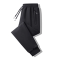 Men's black joggers with drawstring waist and BEST CLASSIC text on side pocket - XS / Black Joggers (0513Q)