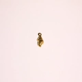 Goldener muschelförmiger Anhänger mit strukturierter Oberfläche auf rosa Hintergrund - Schnecke (Einzelner Anhänger)
