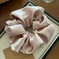 Pink oversized satin scrunchie with sparkling rhinestones in a stylish gift box - Pink (Rhinestone)