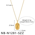Dettaglio della collana con ciondolo Gemelli in oro con specifiche tecniche e misure - Gemelli