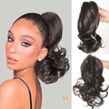 Synthetic curly claw clip ponytail extension heat resistant 25cm 95g hair piece for women - 6A Style