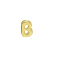 Polished 18k gold balloon-style bubble letter B pendant for DIY necklaces - Letter B Pendant / Gold