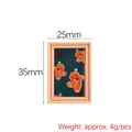 Miniature resin Gingerbread Man frame in pink, decorative magnet piece, 25mm x 35mm - See Size Chart / Gingerbread Man Frame