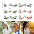 Set of 6 soccer world cup face stickers featuring flags, trophies and goal slogans - Soccer Theme Freckle Sticker Set (QB031-036)