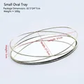 Petit plateau miroir ovale en métal doré 31x21,5cm pour une décoration intérieure élégante - Ovale-Petit / Or