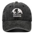Casquette de baseball délavée avec broderie Bigfoot Hide & Seek et visière incurvée - Noir