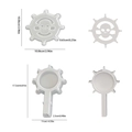 Siliconen mal set met schedel scheepswiel en spiegel frame voor DIY hars gieten - Schedel Silhouet Licht 2-delige Set