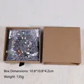Rainbow crystal flower suncatcher beads packaged in a kraft paper gift box for decor - Box Packaging / Dark Crystal