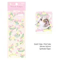 Dutch Tulips theme decorative scrapbooking stickers in pink and yellow floral patterns - Dutch Tulip - Pink Tulip