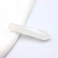 Polished milky white hexagonal quartz crystal point pendant for home decor - White Crystal / 10*50mm