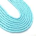 Light blue polymer clay spacer beads for handmade DIY jewelry bracelets making - Sky Blue