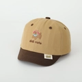 Detalle del bordado de perro y etiqueta tejida en la gorra de béisbol para niños - 52cm (2-5 Años) / Caqui