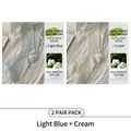 2-pack of lightweight silk slouch socks in light blue and light green pastel colors - 2 Pairs Pack / Light Blue + Light Green