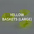 Grote gele miniatuur opbergmand voor poppenhuis van plastic in verschillende vormen - Groot / Geel