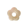Beige marble textured acrylic five-petal flower pendant for DIY jewelry making - Transparent Beige