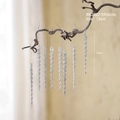 Set of 8 silver glitter spiral icicle ornaments for Christmas tree decoration - Ice Cone WL2022-59 (13cm) 8Pcs Set