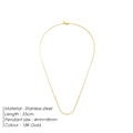 Minimalist 18K gold plated stainless steel snake chain necklace for women, 55cm length - 18K Gold