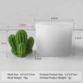 DIY 3D cactus silicone mold for succulent candles with precise size specifications - Cactus J-1239