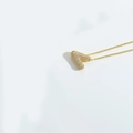 Golden twist chain necklace with a balloon style letter V pendant paved in white crystals - Letter V