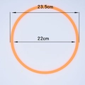 Leuchtring für Nachtmärkte in Orange mit 23,5cm Außen- und 22cm Innendurchmesser - Spezielle Ringe für Großes Nachtlicht (22CM Durchmesser / 10 Stück)