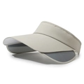 Beige sun visor hat with retractable wide brim and dual-layer UV protection design - Adjustable / Beige
