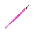 Pink glitter handle cuticle fork with sharp silver metal tip for manicure nail care - Cuticle Fork (Rose Red)