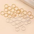 Anelli in metallo testurizzato oro e argento per gioielli fai-da-te e capelli - Misto Oro e Argento 40 Pezzi/Set