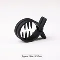 Elegant matte black shark hair claw clip in fish shape design, size 5x3.5cm - 5*3.5cm / Linear Black