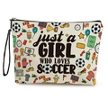 Borsa da trucco a tema calcio per ragazze con stampe sportive e cinturino - Tema Calcio (Stile 1)