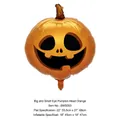 Mini orange pumpkin foil balloon with mismatched eyes for Halloween party decoration - Mismatched Eyes Orange Pumpkin