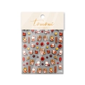 3D embossed nail stickers featuring rabbit and tiger head designs for Lunar New Year - Tiger & Rabbit Relief Style (to2589)