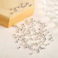 Gefacetteerde 14K goudgevulde zilveren kralen voor DIY sieraden op houten display - 2.5mm / Zilver