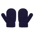 Dunkelblaue Strickfäustlinge für Kinder mit warmem Thermostoff und gerippten Bündchen - Gloves / Marineblau