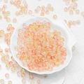 6mm frosted round glass beads with pink and yellow gradient finish for jewelry making - 8mm Pink Yellow Gradient