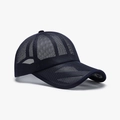Dark blue breathable mesh baseball cap for men and women for outdoor sun protection - Adjustable / Navy Blue