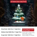 Christmas tree window sticker with stars and gifts for festive glass decoration - Static Cling No Glue / Small [45*60CM]