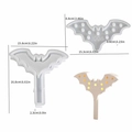 Silicone bat mold for Halloween resin DIY decorations featuring BOO lettering design - Bat Silhouette Light (2-Piece Set)