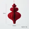 Decorazione natalizia in carta a nido d'ape rossa, lanterna sospesa, 15 cm di altezza e 10,5 cm - 15CM Piccolo Rosso Stile A