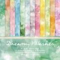 6x6 inch watercolor paper pad with 12 unique dreamy designs on 160gsm heavy cardstock - 21037b 24 Sheets