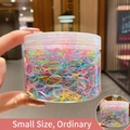Barattolo di piccoli elastici colorati per capelli rosa blu giallo con circa 2500 pezzi - Confezione in scatola / 23# Piccolo Colori Primaverili Standard (2500 Pezzi)