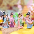 Chinese ancient style Four Beauties doll figurines in vibrant hanfu for room decoration - -36 Four Beauties Set 4pcs Small