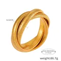 Dettaglio del bracciale a serpente placcato oro 18k con larghezza 2,2cm e diametro interno 7,5cm - Bracciale Grande Oro (Z010)
