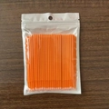 Confezione da 100 micro spazzole arancioni per ciglia in busta trasparente - Arancio Hermes