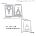 Christmas tree silicone candle holder mold with interlocking parts for DIY resin casting - D6173-3 Large Splicing Candle Holder (Plate 1) Mold