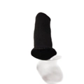 Black knitted chair leg protector with non-slip silicone and felt pad base - Fits Perimeter 6-17cm / Black