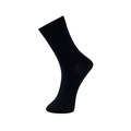 Men's oversized dark blue cotton dress socks in a professional mid-calf crew length - Navy Blue