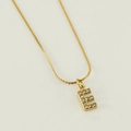 Elegant gold-plated stainless steel necklace featuring a crystal-encrusted letter E pendant - Letter E