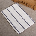Servilleta japonesa minimalista de algodón y lino con rayas azul marino - Rayas Finas / 60*40cm