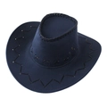 Sombrero vaquero clásico de fieltro azul marino con costuras en zigzag y respiraderos - Niños 54CM / Azul marino